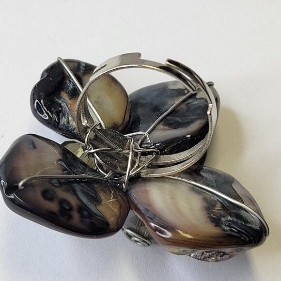 Genuine Pearl Adjustable Ring - Picture 5 of 7